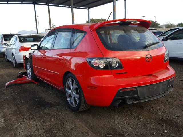 JM1BK34M581114275 - 2008 MAZDA SPEED 3 RED photo 3