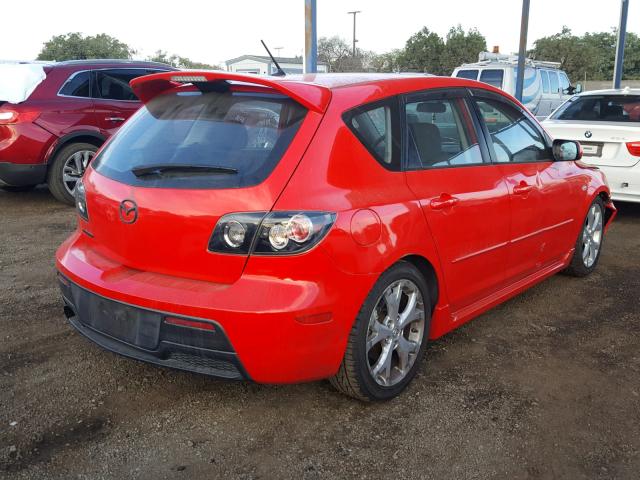 JM1BK34M581114275 - 2008 MAZDA SPEED 3 RED photo 4