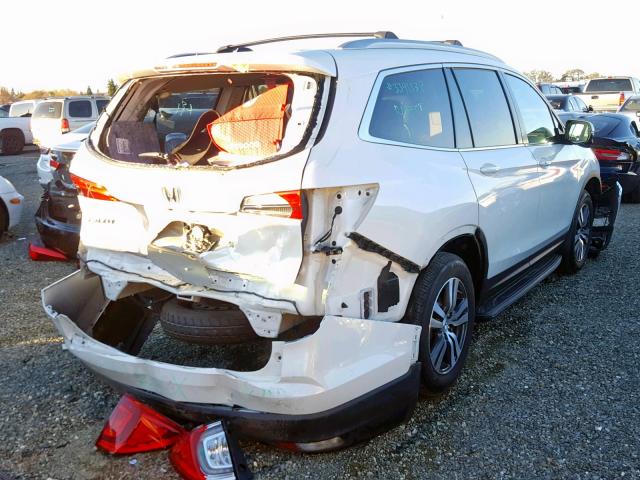 5FNYF5H7XGB009624 - 2016 HONDA PILOT EXLN WHITE photo 4