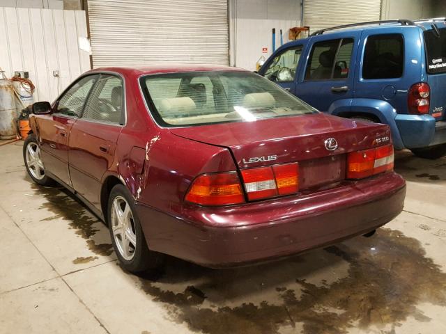 JT8BF28G8W5025744 - 1998 LEXUS ES 300 BURGUNDY photo 3