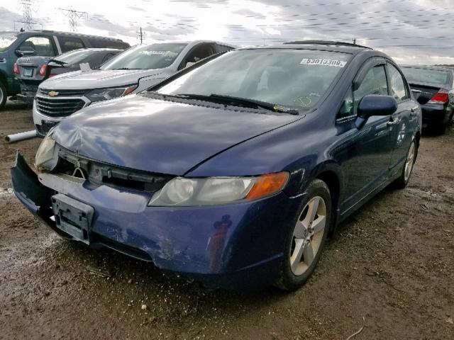 1HGFA16887L090339 - 2007 HONDA CIVIC EX BLUE photo 2