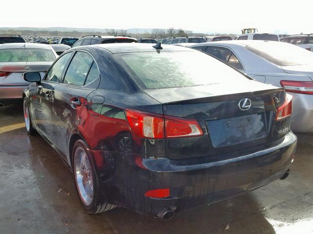 JTHBF5C2XB5139297 - 2011 LEXUS IS 250 BLACK photo 3