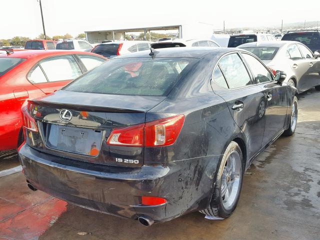 JTHBF5C2XB5139297 - 2011 LEXUS IS 250 BLACK photo 4