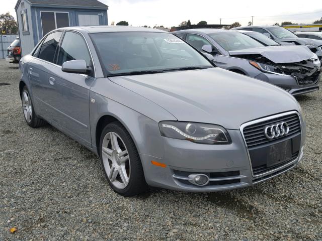 WAUAF78E37A019638 - 2007 AUDI A4 2 SILVER photo 1