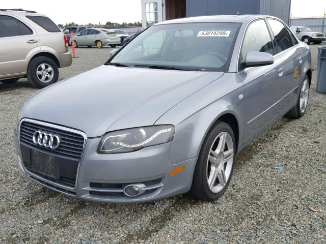 WAUAF78E37A019638 - 2007 AUDI A4 2 SILVER photo 2