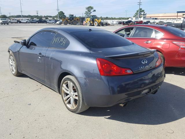 JN1CV6EL1AM150426 - 2010 INFINITI G37 BLUE photo 3