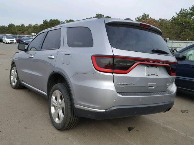 1C4RDJDG5FC145728 - 2015 DODGE DURANGO LI SILVER photo 3