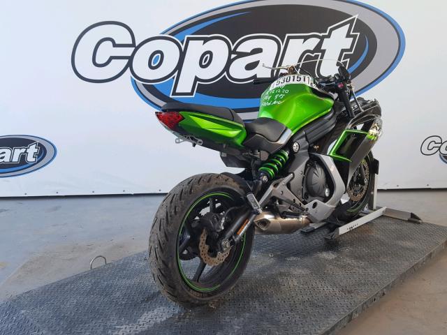 JKAEXEE19GDA23082 - 2016 KAWASAKI EX650 E GREEN photo 4