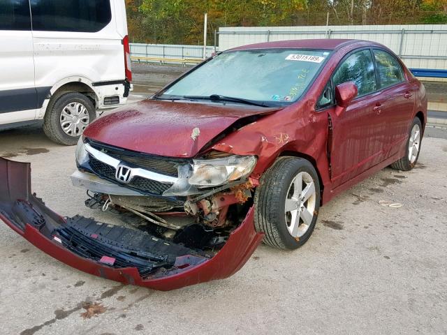 2HGFA16629H523295 - 2009 HONDA CIVIC LX-S Qırmızı foto 2