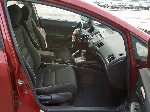 2HGFA16629H523295 - 2009 HONDA CIVIC LX-S Qırmızı foto 5