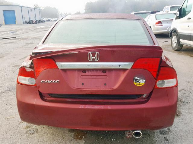 2HGFA16629H523295 - 2009 HONDA CIVIC LX-S Qırmızı foto 9