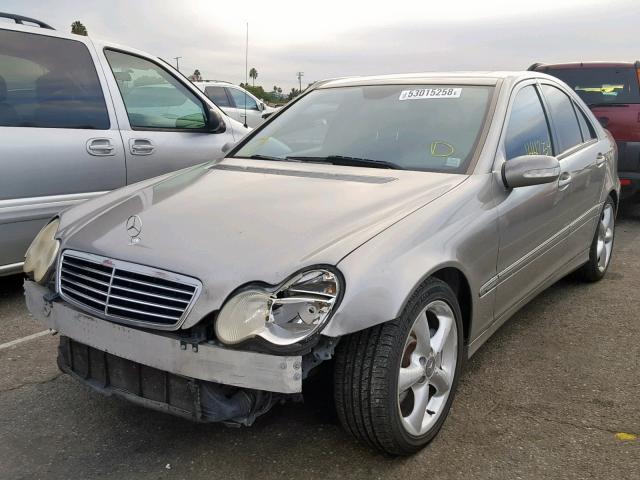 WDBRF40J04F517564 - 2004 MERCEDES-BENZ C 230K SPO GRAY photo 2