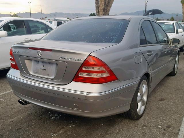 WDBRF40J04F517564 - 2004 MERCEDES-BENZ C 230K SPO GRAY photo 4