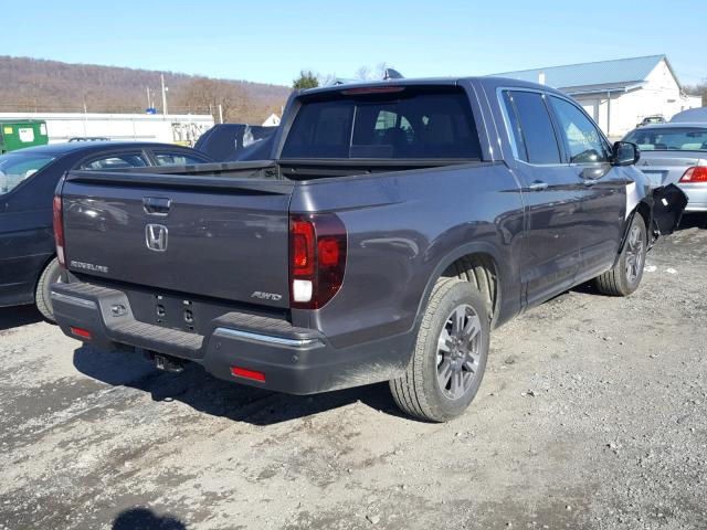 5FPYK3F70KB008369 - 2019 HONDA RIDGELINE GRAY photo 4