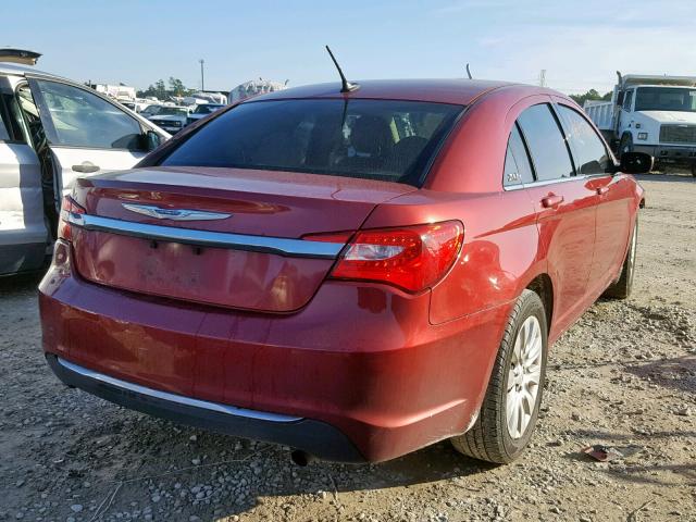 1C3CCBAB7EN205765 - 2014 CHRYSLER 200 LX BURGUNDY photo 4