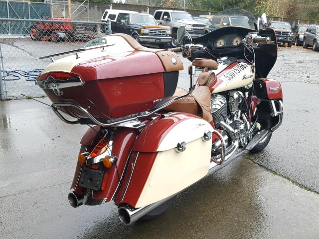 56KTRAAA7F3321826 - 2015 INDIAN MOTORCYCLE CO. ROADMASTER RED photo 4