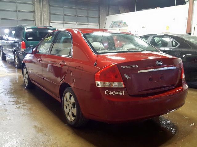 KNAFE121875415844 - 2007 KIA SPECTRA EX RED photo 3