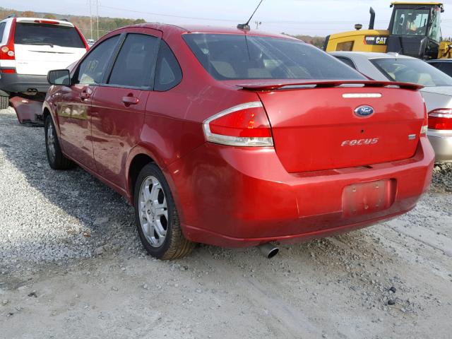 1FAHP36N59W145344 - 2009 FORD FOCUS SES RED photo 3