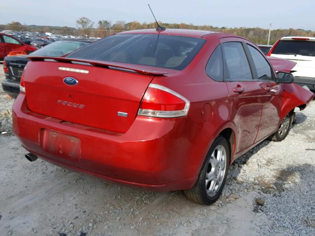 1FAHP36N59W145344 - 2009 FORD FOCUS SES RED photo 4