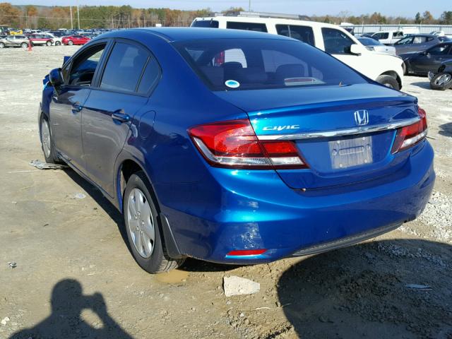 19XFB2F57EE014172 - 2014 HONDA CIVIC LX BLUE photo 3