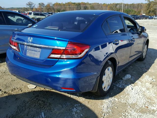 19XFB2F57EE014172 - 2014 HONDA CIVIC LX BLUE photo 4