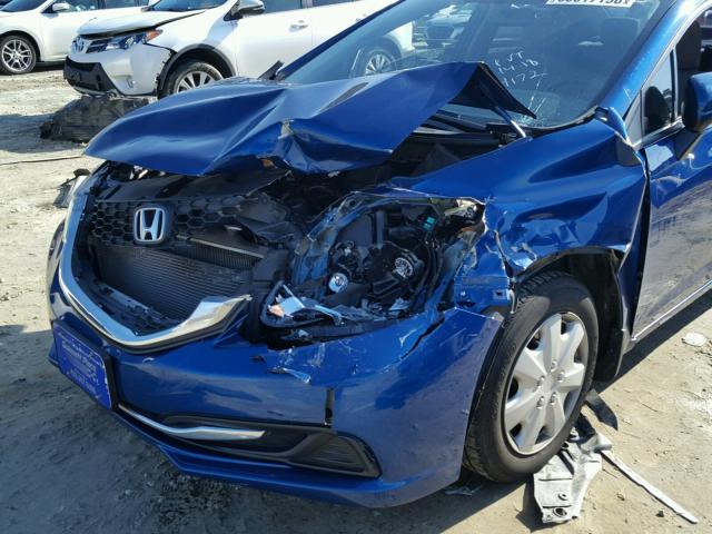 19XFB2F57EE014172 - 2014 HONDA CIVIC LX BLUE photo 9