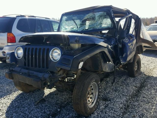 1J4FA29P01P302099 - 2001 JEEP WRANGLER / BLUE photo 2