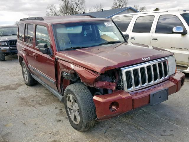 1J8HG48K17C578749 - 2007 JEEP COMMANDER MAROON photo 1