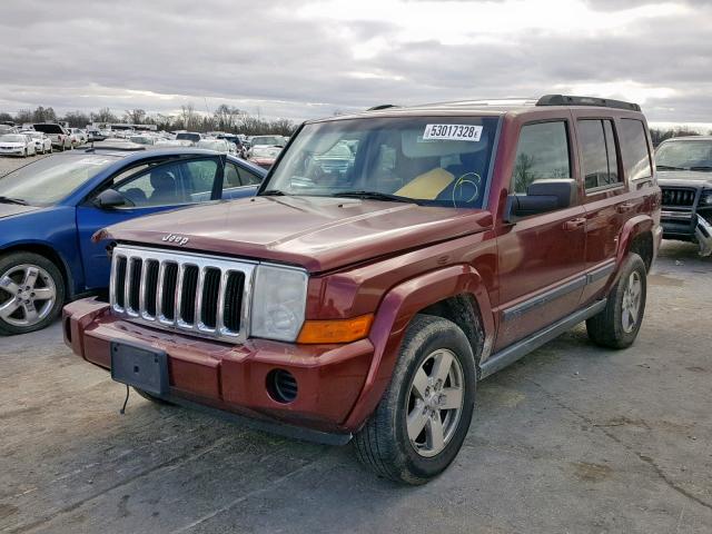 1J8HG48K17C578749 - 2007 JEEP COMMANDER MAROON photo 2