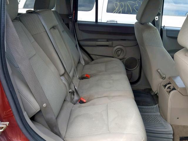 1J8HG48K17C578749 - 2007 JEEP COMMANDER MAROON photo 6