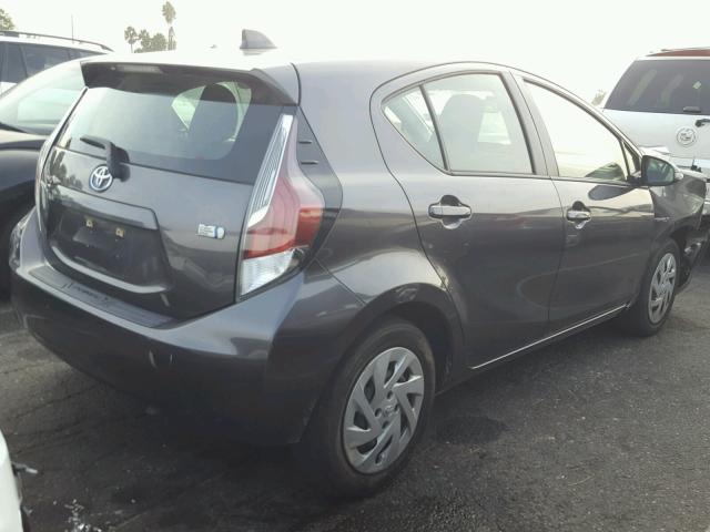 JTDKDTB35G1130379 - 2016 TOYOTA PRIUS C GRAY photo 4