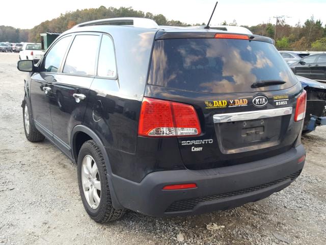 5XYKT4A63DG415842 - 2013 KIA SORENTO LX BLACK photo 3