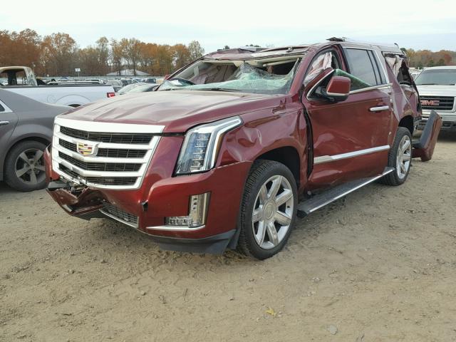 1GYS4JKJ7GR215867 - 2016 CADILLAC ESCALADE E RED photo 2