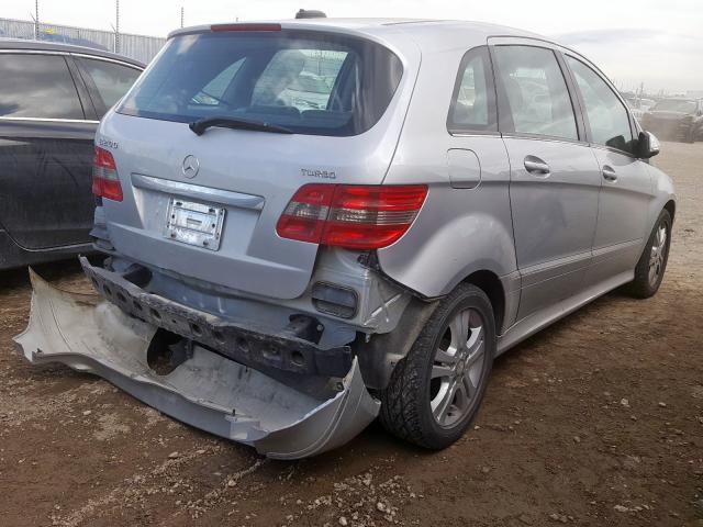 WDDFH34X08J312083 - 2008 MERCEDES-BENZ B200 SILVER photo 4