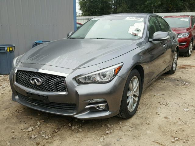 JN1BV7AR8EM692043 - 2014 INFINITI Q50 BASE GRAY photo 2