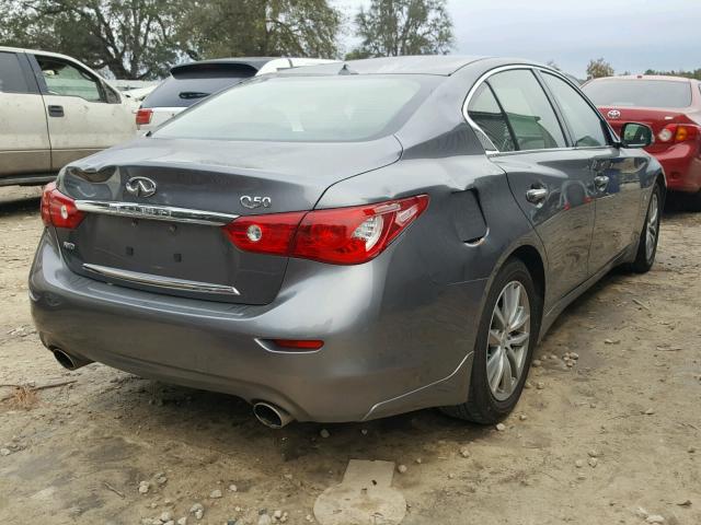 JN1BV7AR8EM692043 - 2014 INFINITI Q50 BASE GRAY photo 4