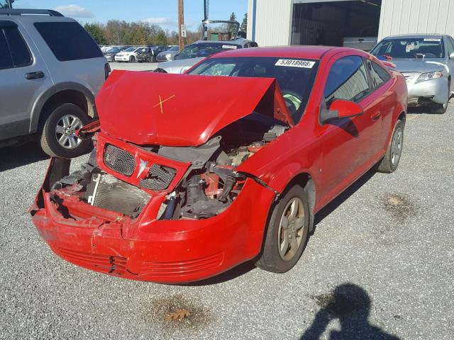 1G2AS18H197166521 - 2009 PONTIAC G5 RED photo 2