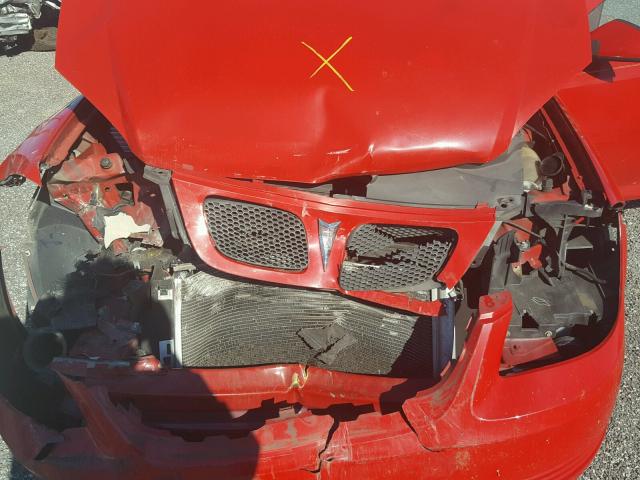 1G2AS18H197166521 - 2009 PONTIAC G5 RED photo 7