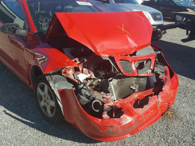 1G2AS18H197166521 - 2009 PONTIAC G5 RED photo 9