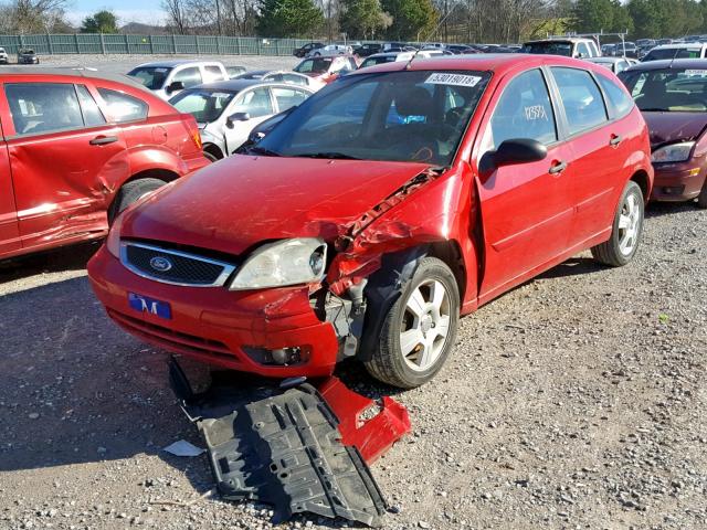 1FAFP37N47W169105 - 2007 FORD FOCUS ZX5 RED photo 2