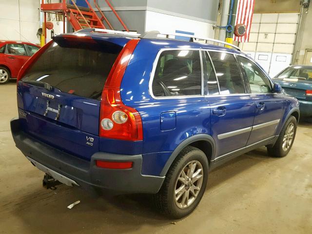 YV4CZ852261282752 - 2006 VOLVO XC90 V8 BLUE photo 4