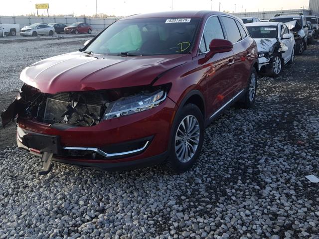 2LMTJ6KR9GBL24405 - 2016 LINCOLN MKX SELECT RED photo 2