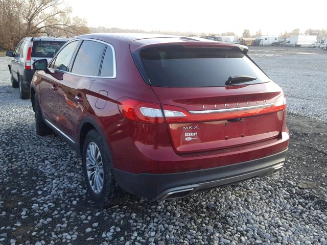 2LMTJ6KR9GBL24405 - 2016 LINCOLN MKX SELECT RED photo 3