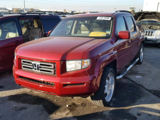 2HJYK16556H513332 - 2006 HONDA RIDGELINE MAROON photo 2