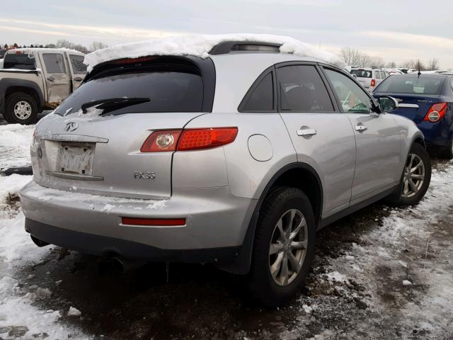 JNRAS08W88X204801 - 2008 INFINITI FX35 SILVER photo 4