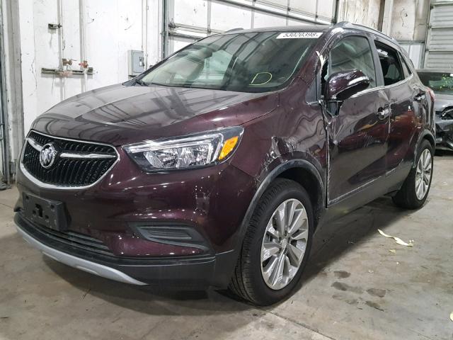 KL4CJASB0HB087438 - 2017 BUICK ENCORE PRE BURGUNDY photo 2