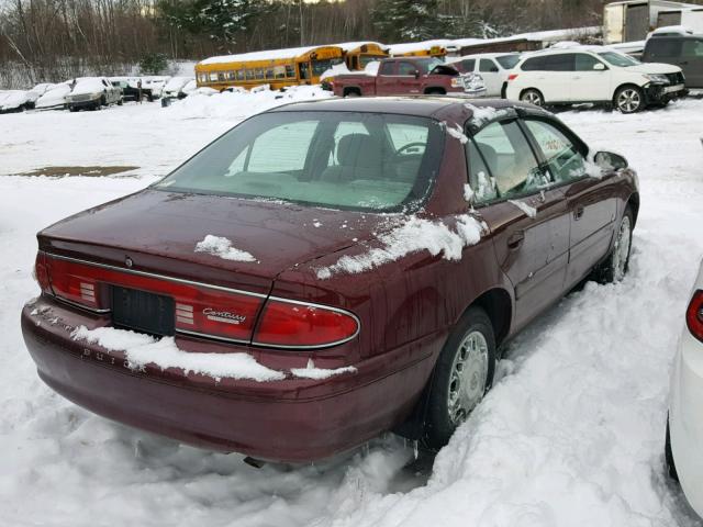 2G4WS52J421165995 - 2002 BUICK CENTURY CU MAROON photo 4