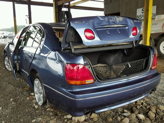 JT8BD69SX30182779 - 2003 LEXUS GS 300 BLUE photo 3