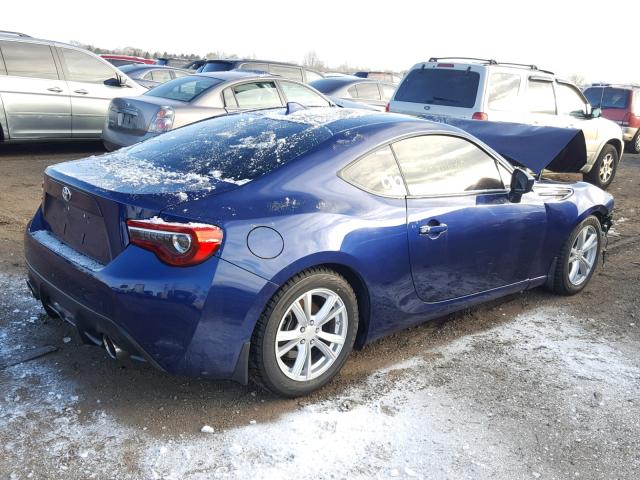 JF1ZNAA16H9703024 - 2017 TOYOTA 86 BASE BLUE photo 4