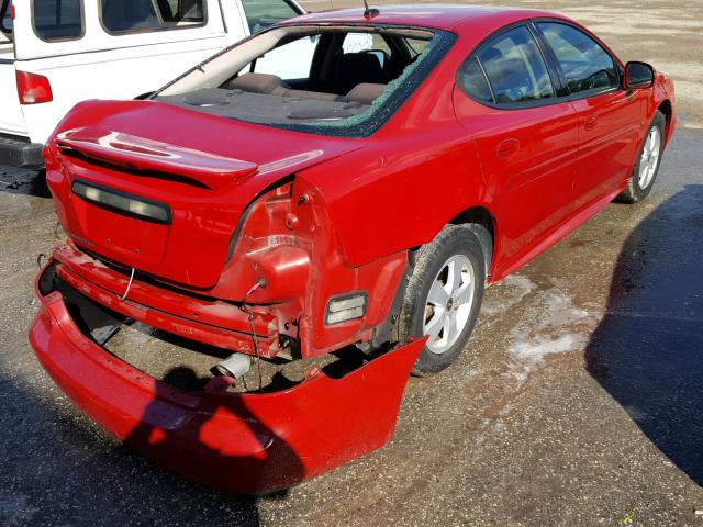 2G2WP552X61239196 - 2006 PONTIAC GRAND PRIX RED photo 4